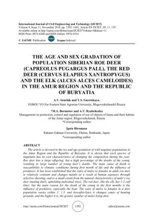 The Age and Sex Gradation of Population Siberian Roe Deer