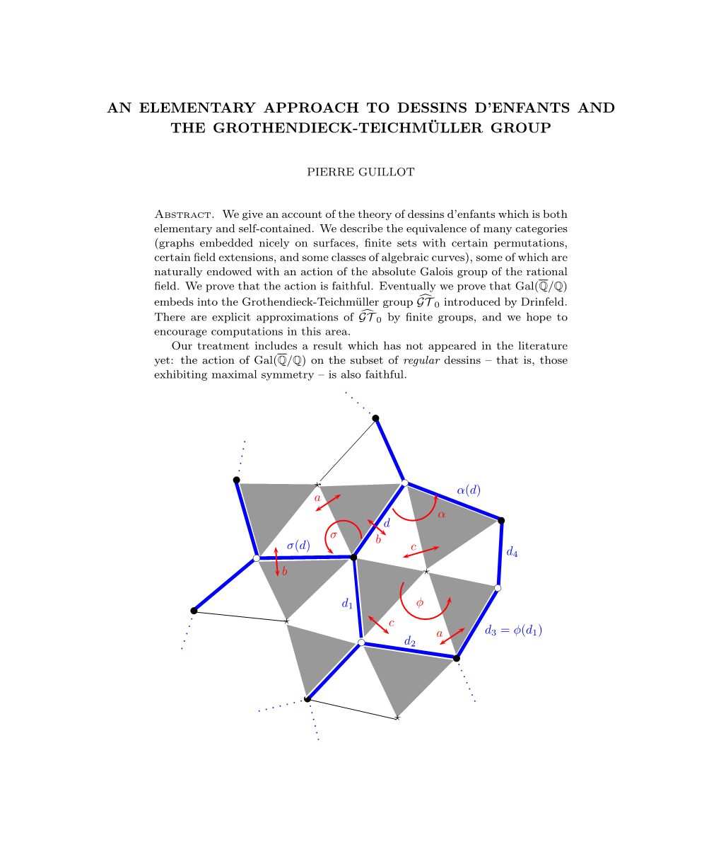 An Elementary Approach to Dessins D'enfants and The