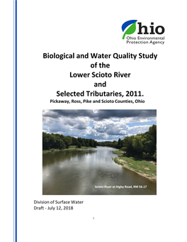 Biological and Water Quality Study of the Lower Scioto River and Selected Tributaries, 2011
