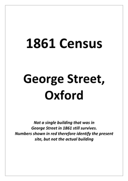 George Street in 1861 Still Survives