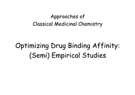 Optimizing Drug Binding Affinity: (Semi) Empirical Studies
