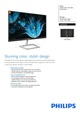 246E9QSB/00 Philips LCD Monitor with Ultra Wide-Color