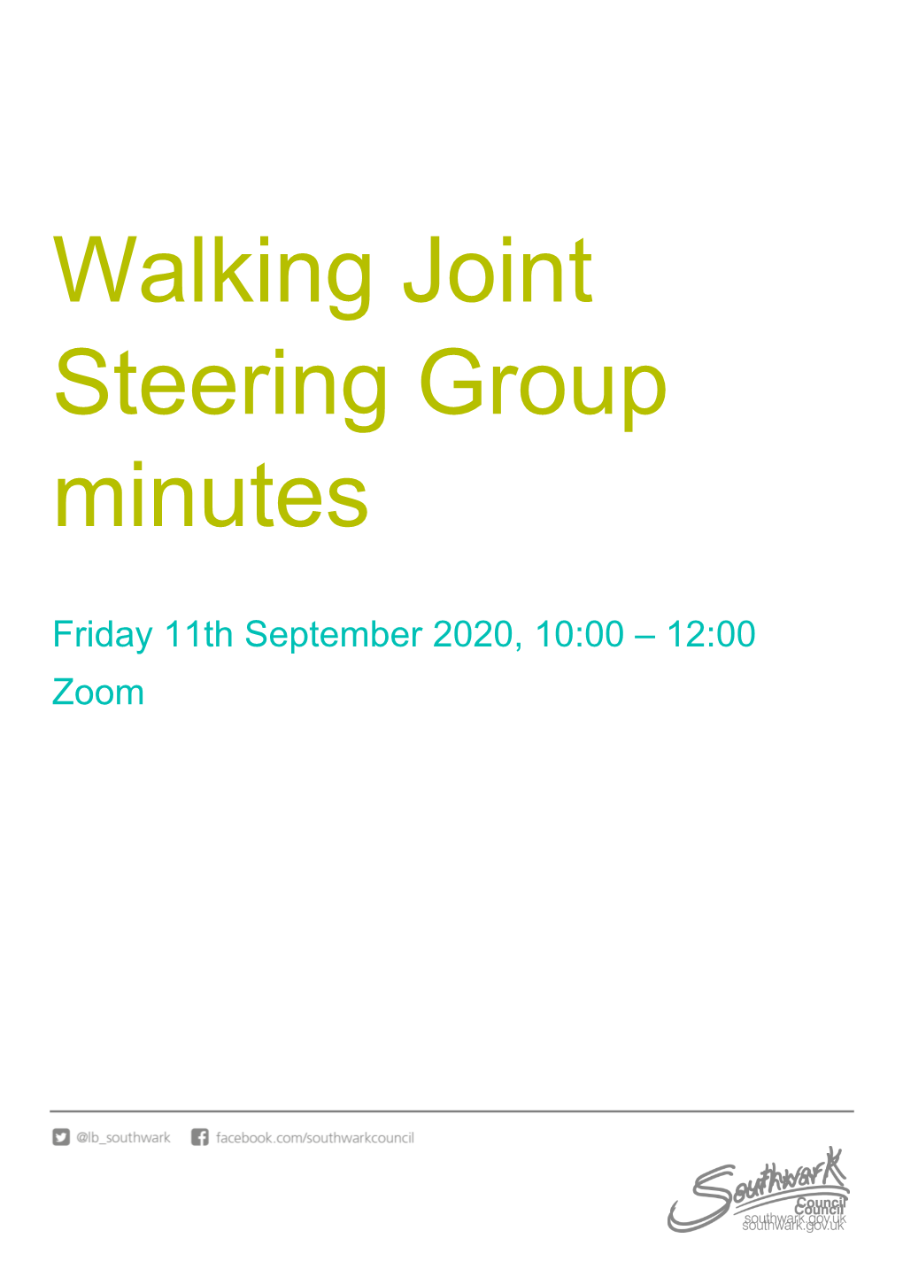 Walking Joint Steering Group Minutes