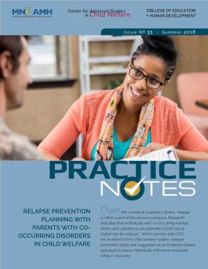 Practice Notes 31: Relapse Prevention Planning with Parents