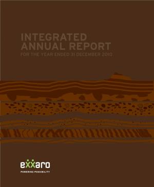 Integrated Annual Report for the Year Ended 31 December 2010