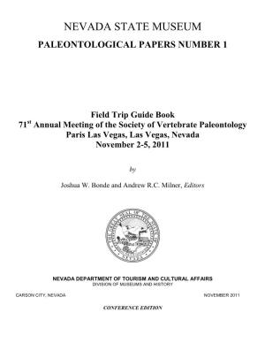 Vertebrate Paleontological Resources of Death Valley National Park, California