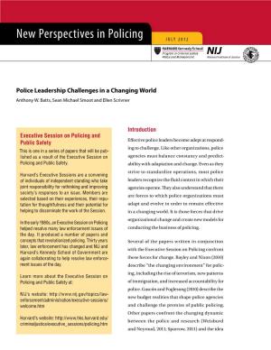 Police Leadership Challenges in a Changing World Anthony W