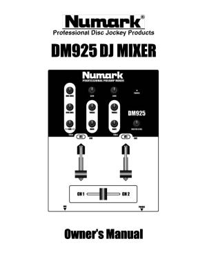 Professional Disc Jockey Products DM925 DJ MIXER