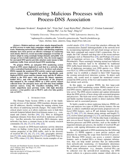 Countering Malicious Processes with Process-DNS Association