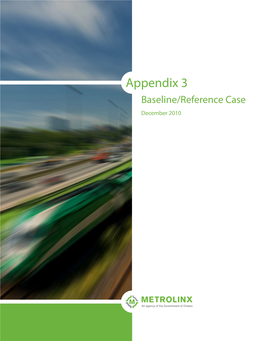 Appendix 3 Baseline/Reference Case December 2010 APPENDIX 3