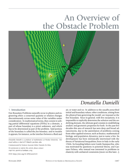 An Overview of the Obstacle Problem