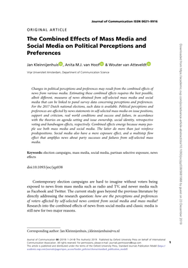 The Combined Effects of Mass Media and Social Media on Political Perceptions and Preferences