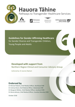 Northern Region Guidelines for Gender Affirming Healthcare