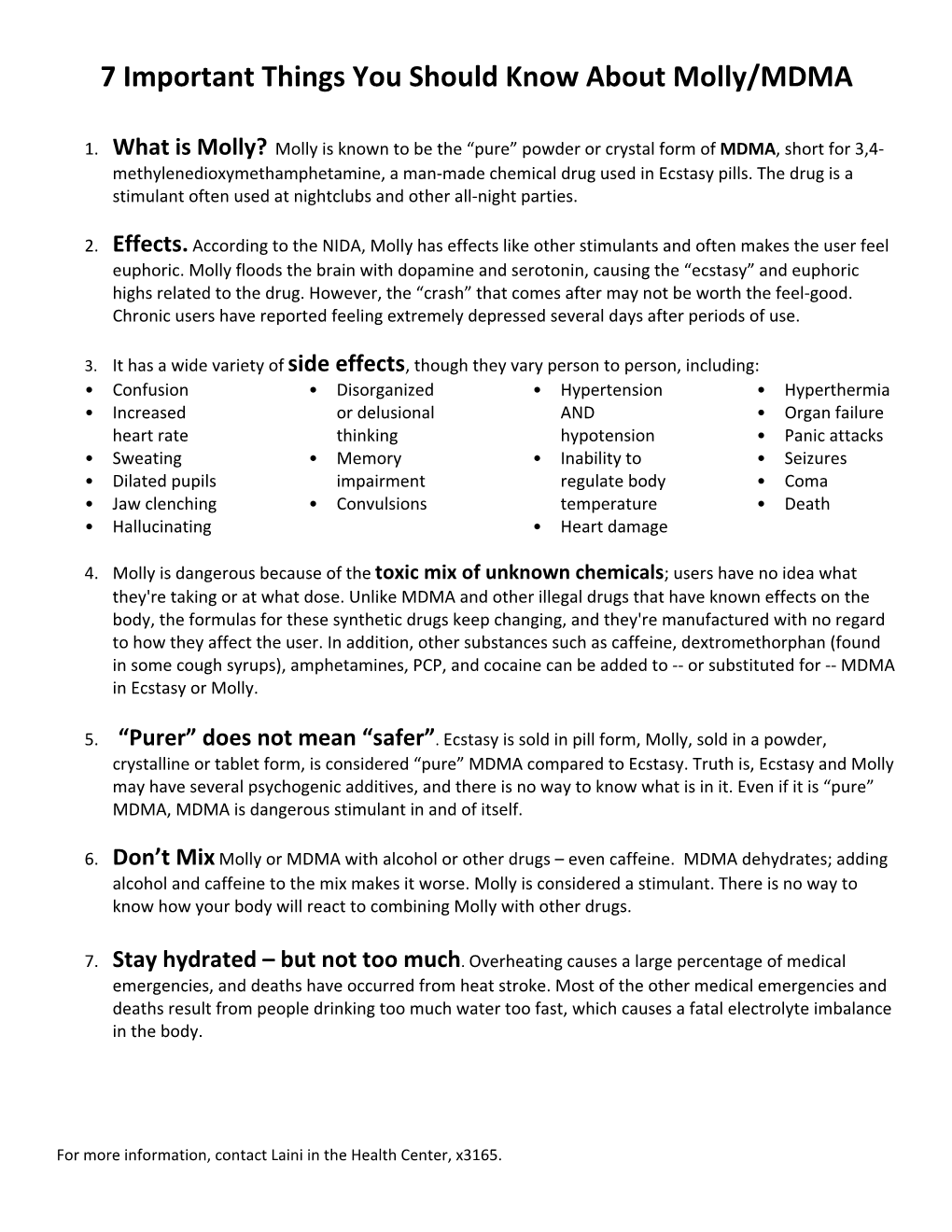 7 Important Things You Should Know About Molly/MDMA