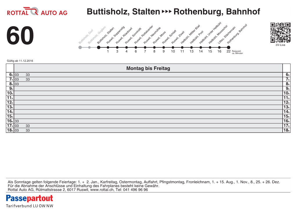 Buttisholz, Stalten Rothenburg, Bahnhof