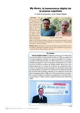 My News, La Hemeroteca Digital De La Prensa Española