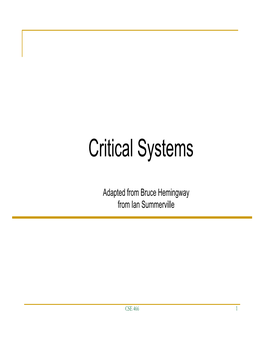 Critical Systems