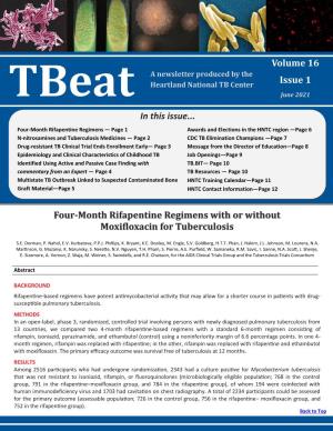 Volume 16 Issue 1 Four-Month Rifapentine Regimens with Or