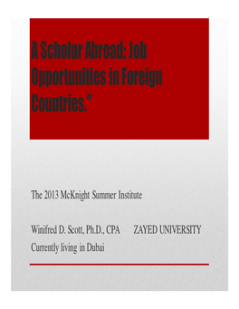 A Scholar Abroad: Job Opportunities in Foreign Countries."