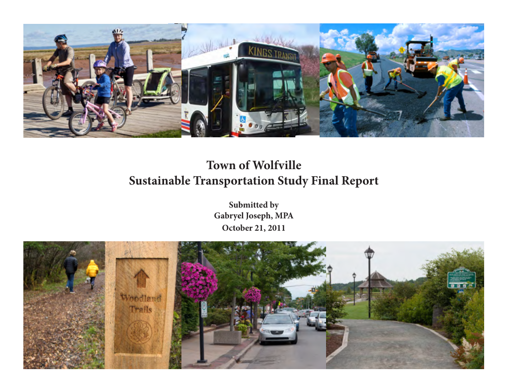 Town of Wolfville Sustainable Transportation Study Final Report