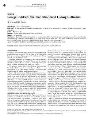 George Riddoch: the Man Who Found Ludwig Guttmann