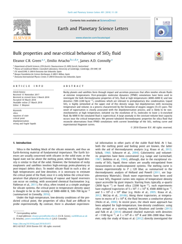 Bulk Properties and Near-Critical Behaviour of Sio2 Fluid