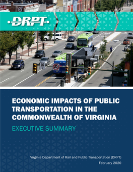 Economic Impacts of Transit in the Commonwealth of Virginia