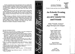 An Eclectic Evening with ALLEN VIZZUTTI and Friends