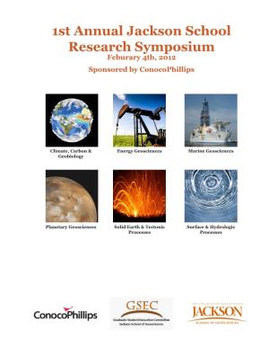 Abstracts from the 1St Annual Jackson School Research Symposium