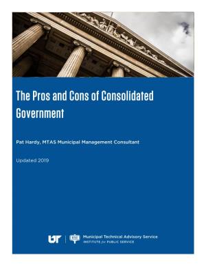 The Pros and Cons of Consolidated Government