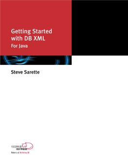 Getting Started with DB XML Java