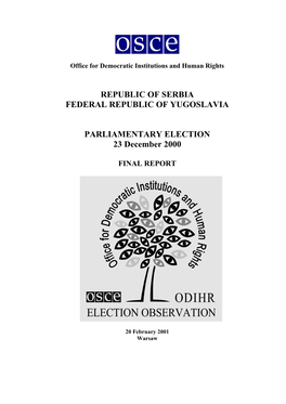 Report on Serbian Parliamentary Elections