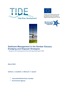 Dredging and Disposal Strategies of the Humber Estuary