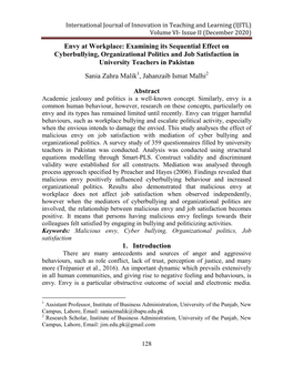 International Journal of Innovation in Teaching and Learning (IJITL)