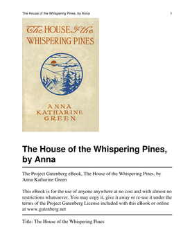 The House of the Whispering Pines, by Anna 1