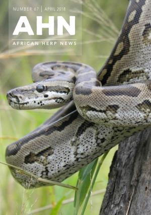 Number 67 | April 2018 African Herp News