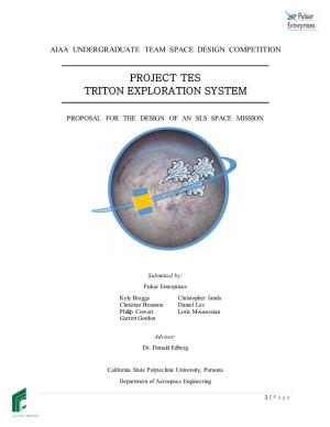 Project Tes Triton Exploration System