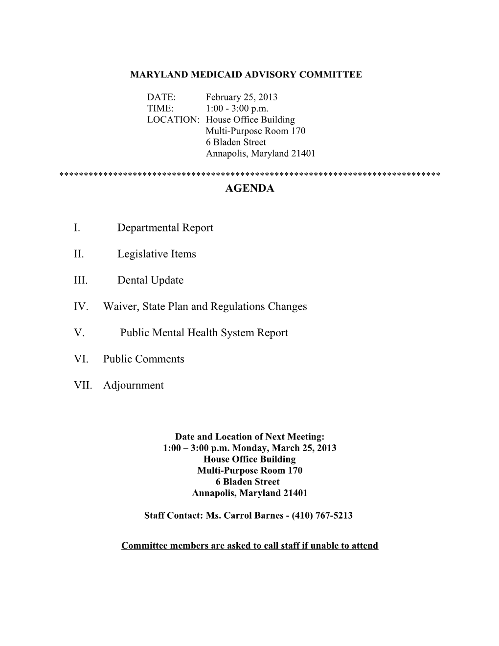 Maryland Medicaid Advisory Committee s1