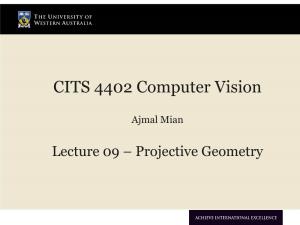 Lecture 09 – Projective Geometry
