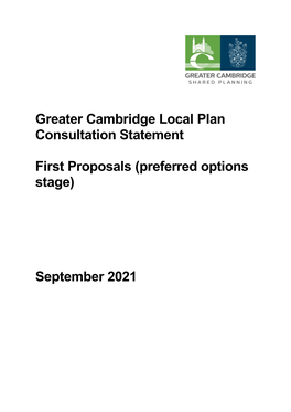 Greater Cambridge Local Plan Consultation Statement