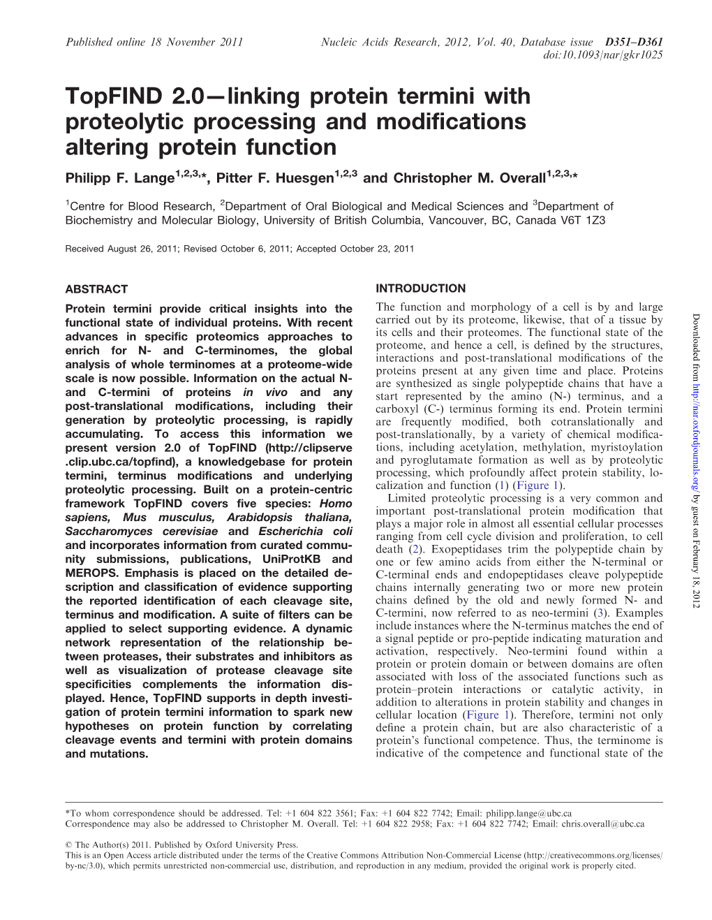 Topfind 2.0—Linking Protein Termini with Proteolytic Processing and Modifications Altering Protein Function Philipp F