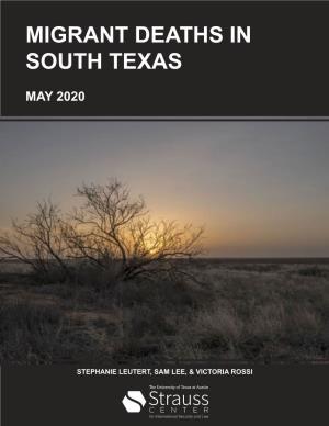 Migrant Deaths in South Texas