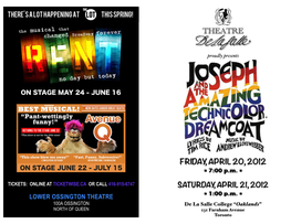 Joseph 2012 Theatre Program