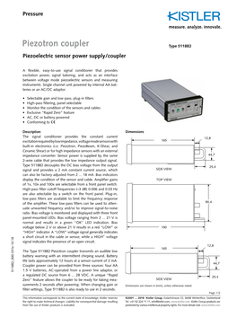 Piezotron Coupler Type 5118B2 Piezoelectric Sensor Power Supply/Coupler