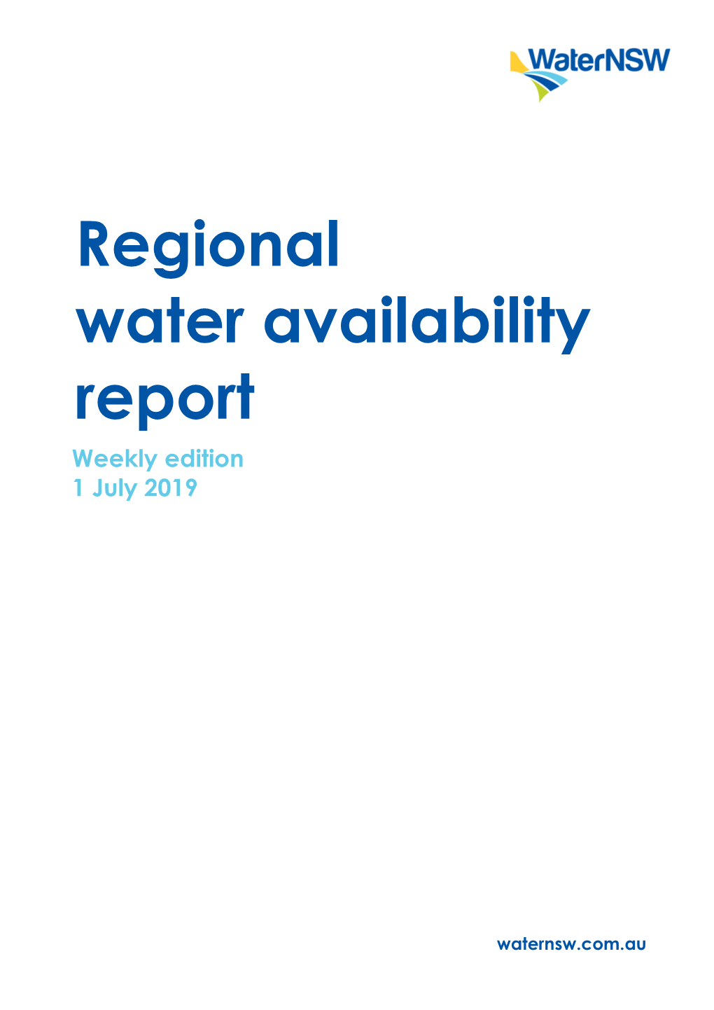 Regional Water Availability Report