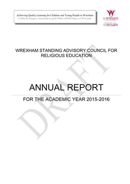 Wrexham SACRE Annual Report 2015-16 PDF Version 786Kb