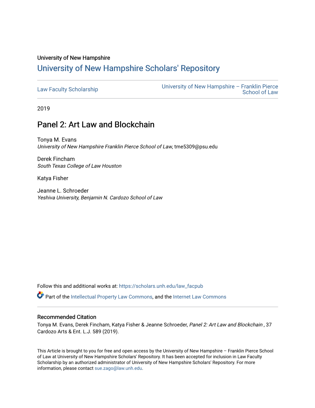 Art Law and Blockchain