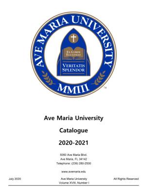 2020-2021 Academic Catalogue