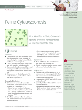 Feline Cytauxzoonosis