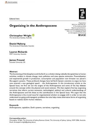 Organizing in the Anthropocene